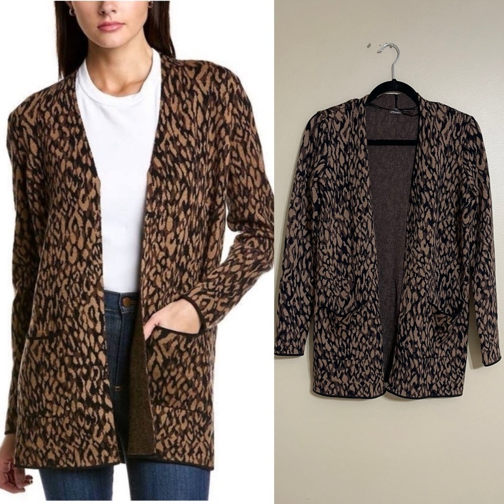 J McLaughlin Animal‎ Print Cardigan XS